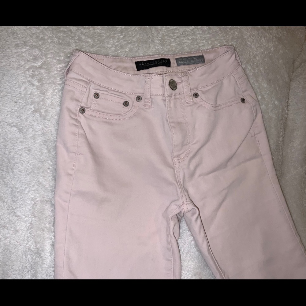 Aeropostale high waisted pastel pink jeggings